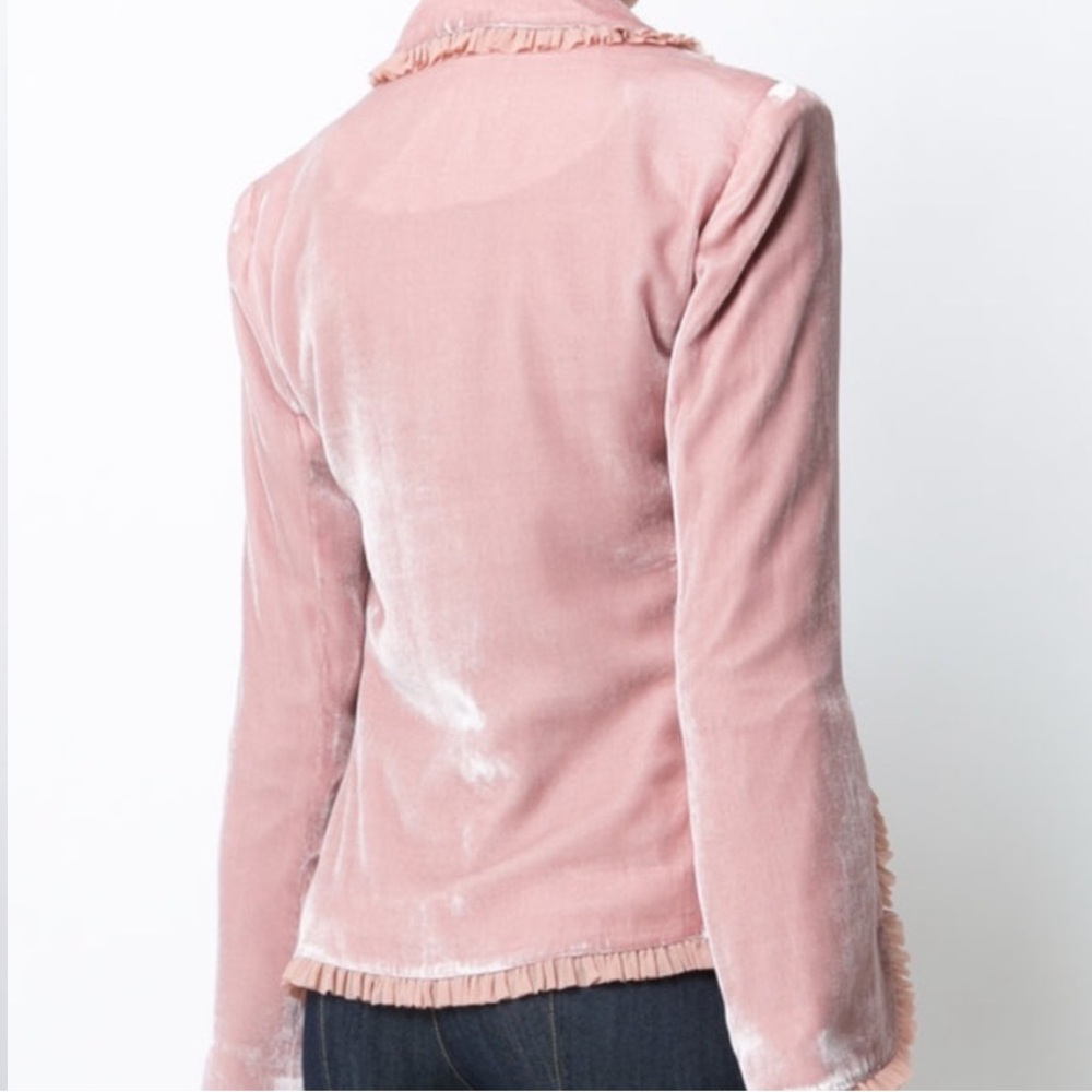 Cinq à Sept Rowland Mauve Velvet Blazer - Picture 4 of 10